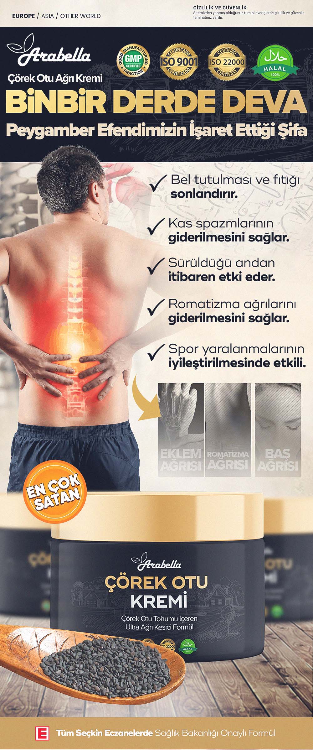 Acabella Çörek Otu Ağrı Kremi  Resmi Satış Sitesi